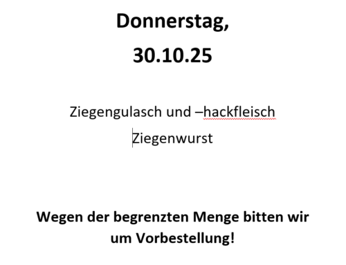 Frisches Ziegenfleisch