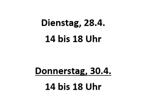 Öffnungzeiten 1. Mai 2026